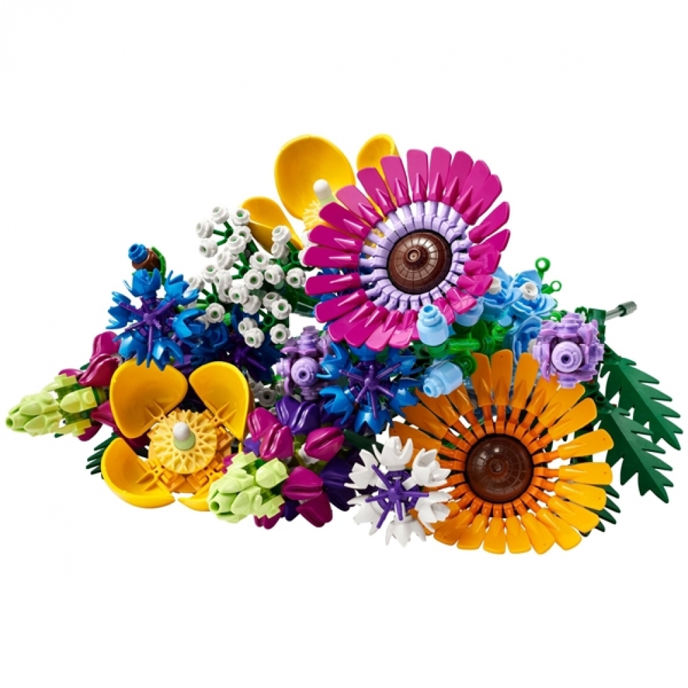 Set Di Costruzioni 520 Pezzi – Auto/Furgone Con Bouquet Di Fiori – Collezione Botanica – Blocchi Per Adulti E Bambini 6+ Anni