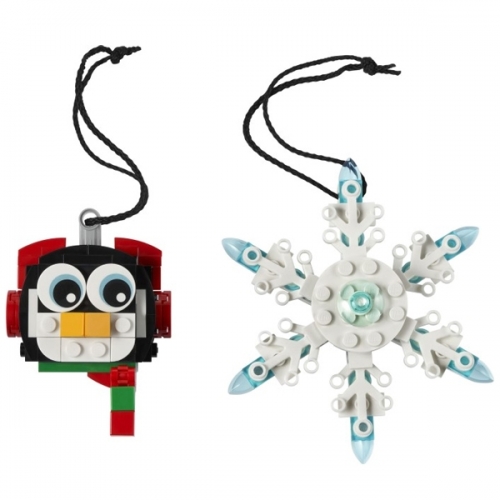 Pinguino e fiocco di neve