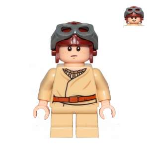 Anakin Skywalker - Short Legs, Reddish Brown Aviator Cap