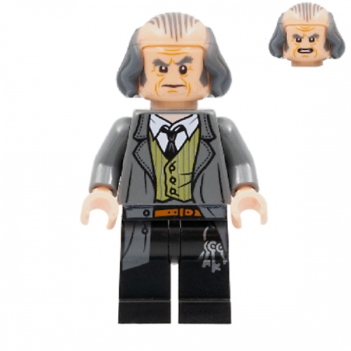 Argus Filch - Bald on Top, Dark Bluish Gray Jacket