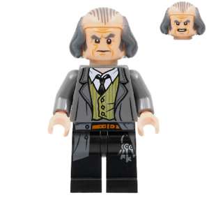 Argus Filch - Bald on Top, Dark Bluish Gray Jacket