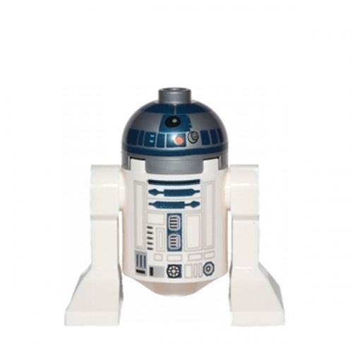 Astromech Droid, R2-D2, Flat Silver Head, Red Dots and Small Receptor