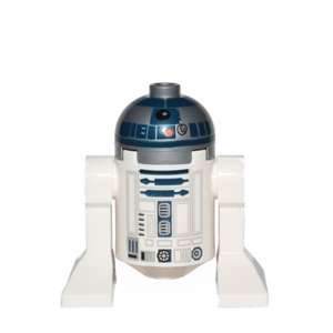 Astromech Droid, R2-D2, Flat Silver Head, Red Dots and Small Receptor