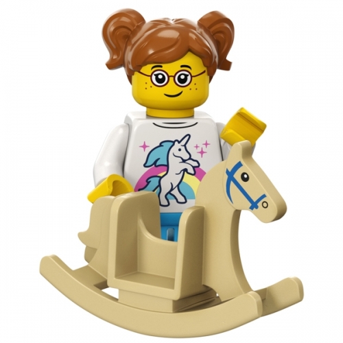 Bambina su Cavallo a Dondolo