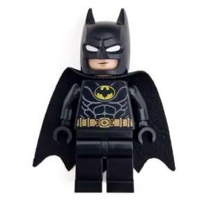Batman - Black Suit, Gold Belt, Cowl with White Eyes, Neutral / Angry with Bared Teeth