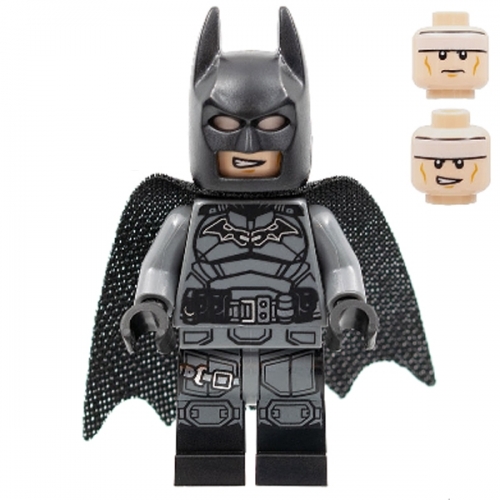 Batman - Dark Bluish Gray Suit, Black Belt, Black Hands, Spongy Cape with 1 Hole, Black Boots