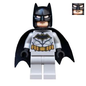 Batman - Light Bluish Gray Suit with Gold Belt, Black Crest, Mask and Cape (Type 3 Cowl)