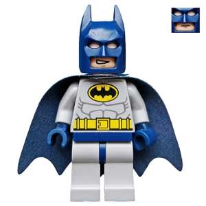 Batman - Light Bluish Gray Suit with Yellow Belt and Crest, Dark Blue Mask and Cape (Type 2 Cowl)