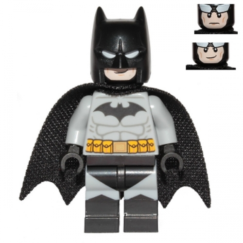 Batman - Light Bluish Gray Suit with Yellow Belt, Black Crest, Mask and Cape (Type 3 Cowl)