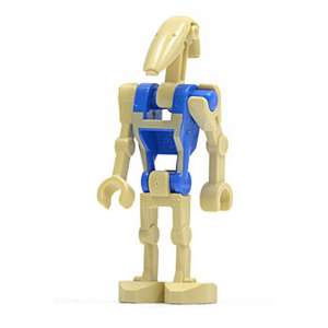 Battle Droid Pilot - Blue Torso with Tan Insignia, Angled Arm and Straight Arm