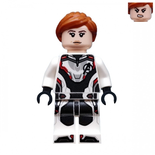 Black Widow - White Jumpsuit, Dark Orange Ponytail