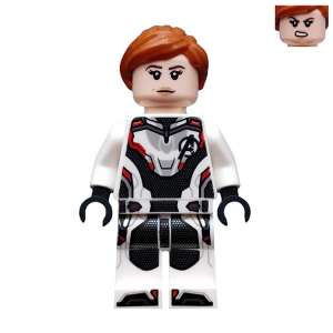 Black Widow - White Jumpsuit, Dark Orange Ponytail