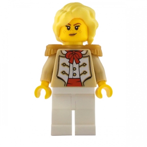 Camilla - Admiral's Daughter, Tan Coat, White Legs, Pearl Gold Epaulettes