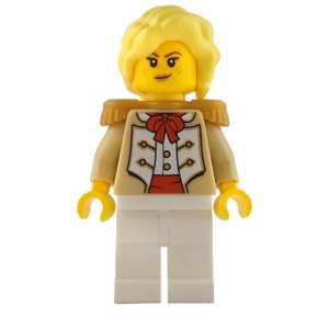 Camilla - Admiral's Daughter, Tan Coat, White Legs, Pearl Gold Epaulettes