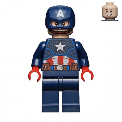 Captain America - Dark Blue Suit, Red Hands, Helmet