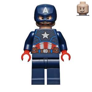 Captain America - Dark Blue Suit, Red Hands, Helmet