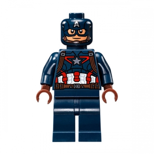 Captain America - Dark Blue Suit, Reddish Brown Hands, Mask