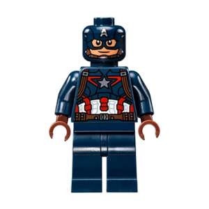 Captain America - Dark Blue Suit, Reddish Brown Hands, Mask