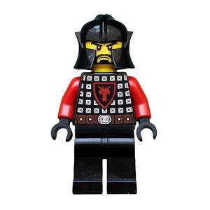 Castle - Dragon Knight Scale Mail with Dragon Shield, Cheek Protection Helmet, Black Beard