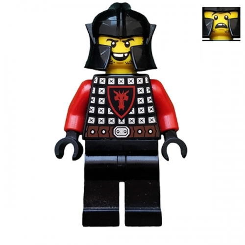 Castle - Dragon Knight Scale Mail with Dragon Shield, Cheek Protection Helmet, Missing Tooth Open Grin