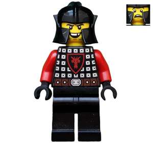 Castle - Dragon Knight Scale Mail with Dragon Shield, Cheek Protection Helmet, Missing Tooth Open Grin