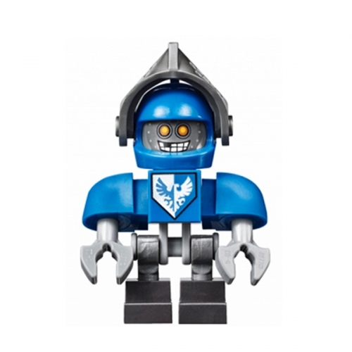Clay Bot - Blue Shoulders, Flat Silver Visor