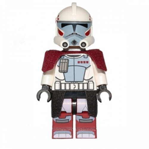 Clone ARC Trooper Hammer, Rancor Battalion (Phase 2) - Dark Red Cloth Pauldron, Black Cloth Kama, Large Eyes
