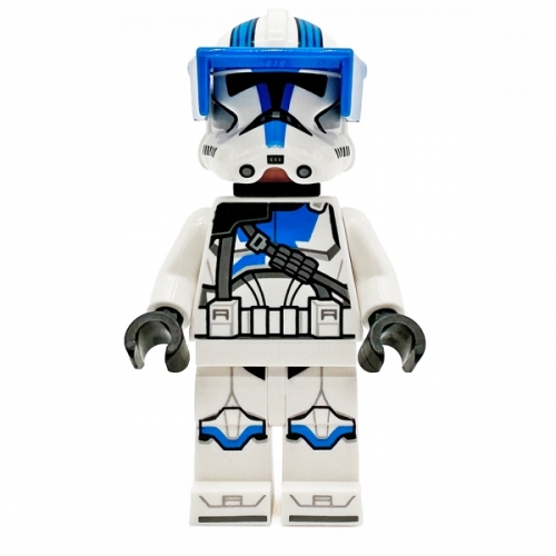 Clone Heavy Trooper, 501st Legion (Phase 2) - White Arms, Blue Visor, Backpack, Nougat Head, Helmet with Holes