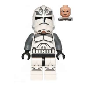 Clone Trooper, 104th Battalion 'Wolfpack' (Phase 2) - Dark Bluish Gray Markings, Large Eyes