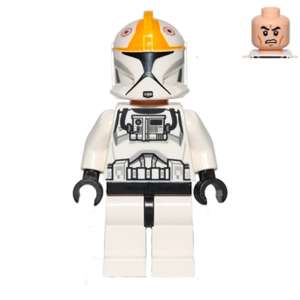 Clone Trooper Pilot (Phase 1) - Bright Light Orange Markings, Scowl