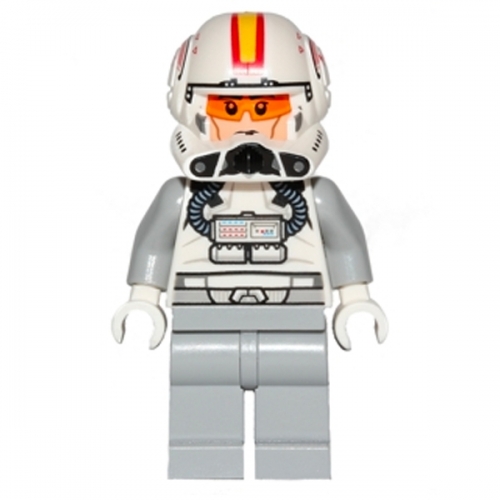 Clone Trooper Pilot (Phase 2) - Light Bluish Gray Arms and Legs, Light Nougat Head