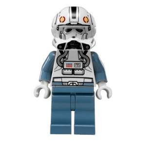 Clone Trooper V-wing Pilot (Phase 2) - Sand Blue Arms and Legs, White Head