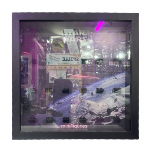 Display Organizer Small 35X35 per LEGO Minifigures Telaio Nero Sfondo Star Wars Universo