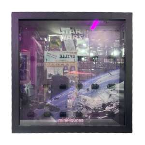 Display Organizer Small 35X35 per LEGO Minifigures Telaio Nero Sfondo Star Wars Universo