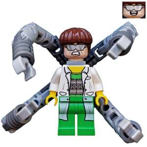 Dr. Octopus (Otto Octavius) / Doc Ock - White Lab Coat over Bright Green Pants