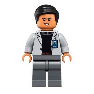 Dr. Wu - Light Bluish Gray Jacket, Evil Smile / Scared