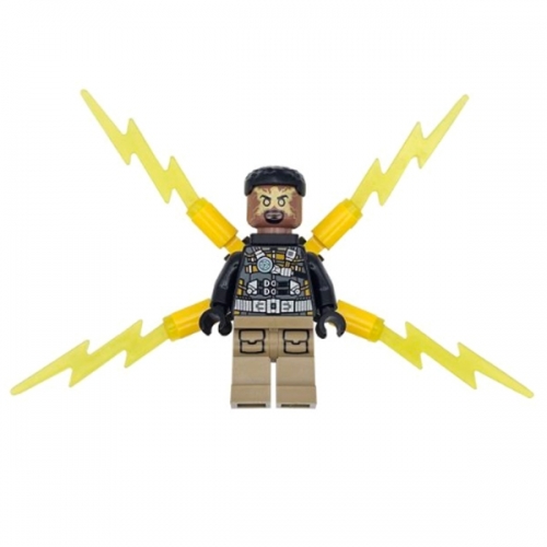 Electro - Black and Dark Tan Outfit, Medium Brown Head, Small Electricity Wings