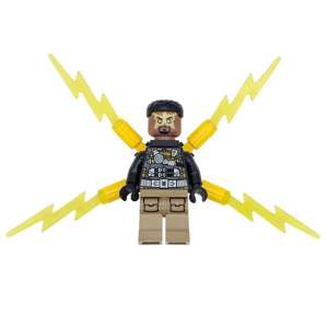 Electro - Black and Dark Tan Outfit, Medium Brown Head, Small Electricity Wings