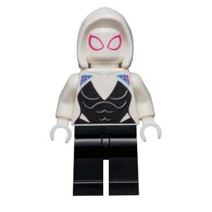 Ghost-Spider / Spider-Gwen (Gwen Stacy) - Black Legs, White Basic Smooth Hood, White Hands