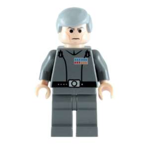 Grand Moff Wilhuff Tarkin - Dark Bluish Gray Uniform, Smooth Hair
