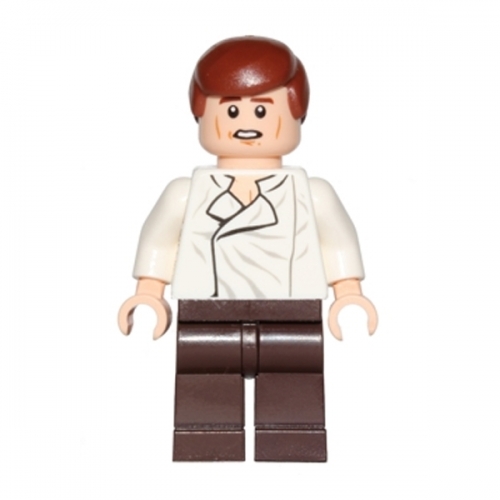 Han Solo - White Shirt with Wrinkles on Front, Dark Brown Legs, Smooth Hair