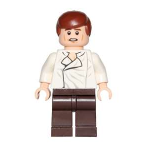 Han Solo - White Shirt with Wrinkles on Front, Dark Brown Legs, Smooth Hair
