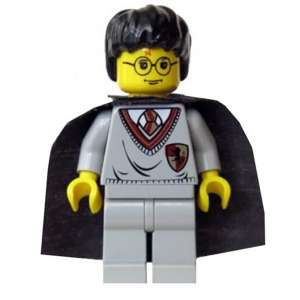 Harry Potter, Gryffindor Shield Torso, Light Gray Legs, Black Cape with Stars