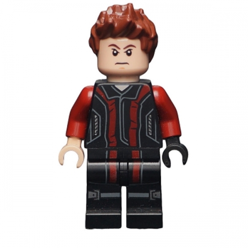 Hawkeye - Black and Dark Red Suit, Reddish Brown Spiked Hair