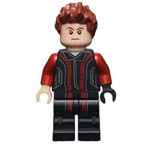 Hawkeye - Black and Dark Red Suit, Reddish Brown Spiked Hair