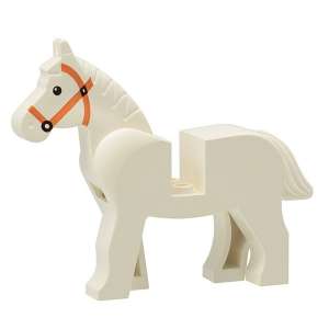 Horse with Black Eyes, Red Bridle Pattern