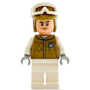 Hoth Rebel Trooper Dark Tan Uniform and Helmet, White Legs