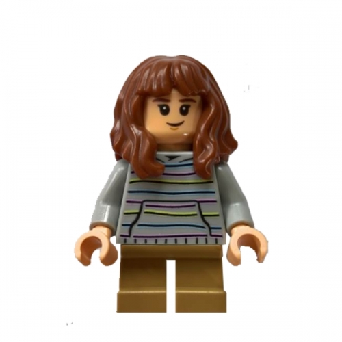 Hermione Granger, Maglione Grigio Azzurro Chiaro con Righe Pastello