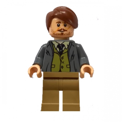 Professor Remus Lupin, giacca grigio bluastro scuro, gilet verde oliva