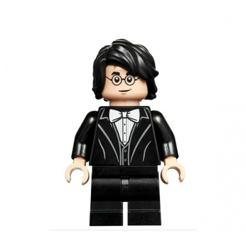 Harry Potter, abito nero, papillon bianco